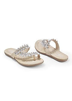 Rhinestone Heart Sandal