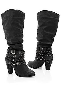 Studded Buckle Boot