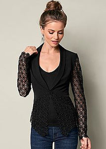 Lace Detail Blazer